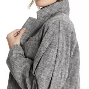 Rachel Comey x Target Oversized Linen Blend Blazer, Gray & Black, Lined, EUC!